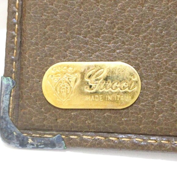 Auth GUCCI Old Gucci Brown Leather Bifold Wallet - Picture 5 of 6